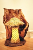 Glass sculpture by Barry Haver - Mushroom Overdose