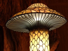 Glass sculpture by Barry Haver - Mushroom Overdose