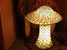 Glass sculpture by Barry Haver - Mushroom Overdose