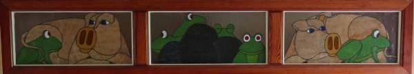 Portrait in stained glass by artist Barry Haver
