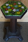 Crafted glass-topped table by Barry Haver
