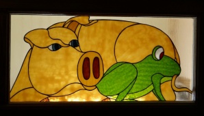 Glass Art by Barry Haver - Frogs and Pig