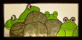 Glass Art by Barry Haver - Frogs and Pig