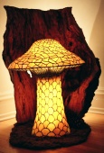 Glass sculpture by Barry Haver - Mushroom Overdose